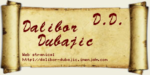 Dalibor Dubajić vizit kartica
